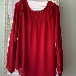 Loft Red Blouse